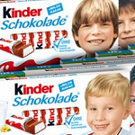 L'image d'Ilkay Gündogan enfant sur les nouveaux emballages des barres de chocolat de Kinder